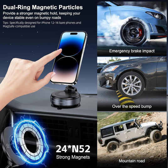 360° Magnetic Car Phone Holder – Strong Grip Mount