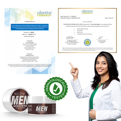 NICONI Men Enzyme De-Tan Pack for Face & Body | Sun Tan Removal | Cash on Delivery Pakistan